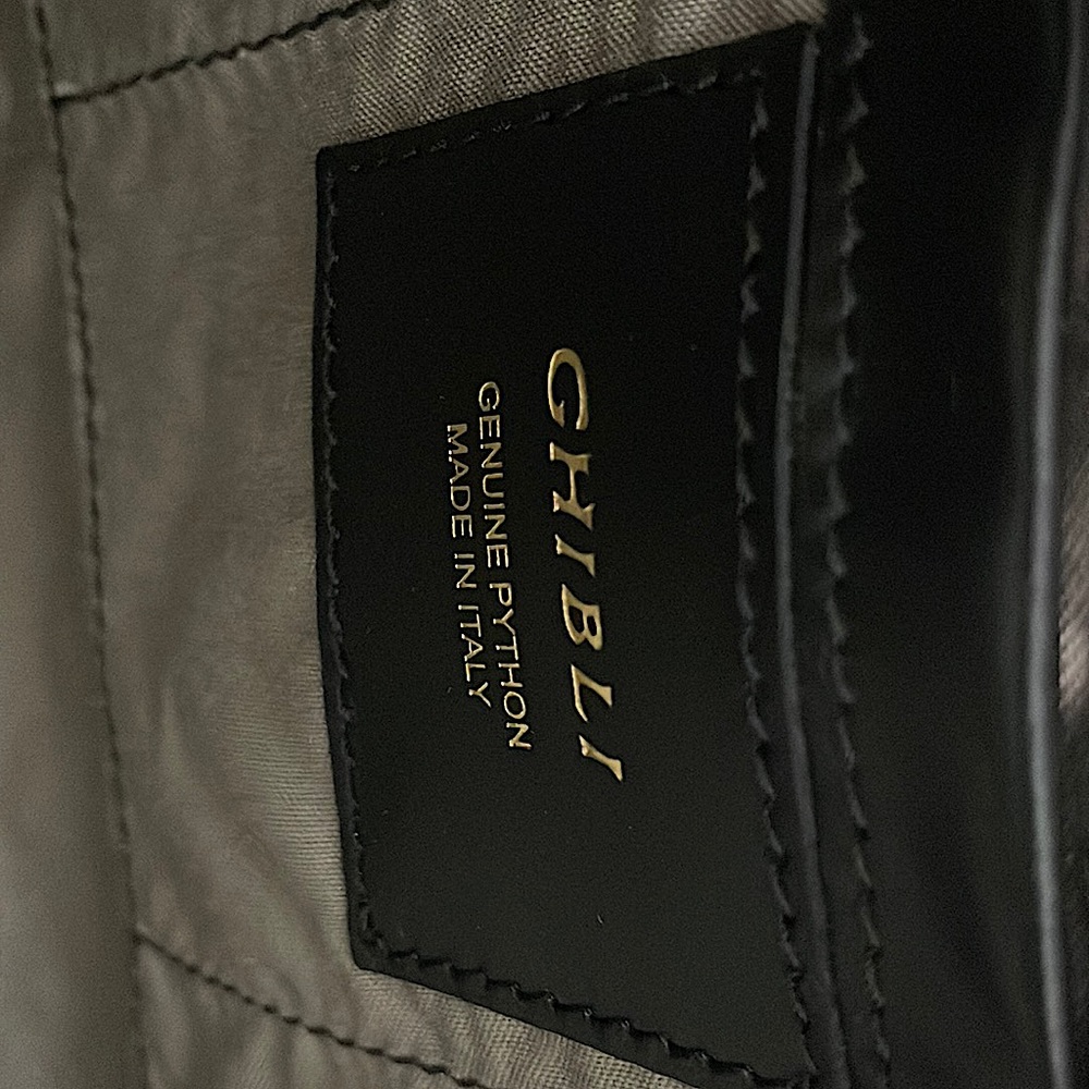 Made in Italy Genuine python skin ,